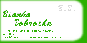 bianka dobrotka business card